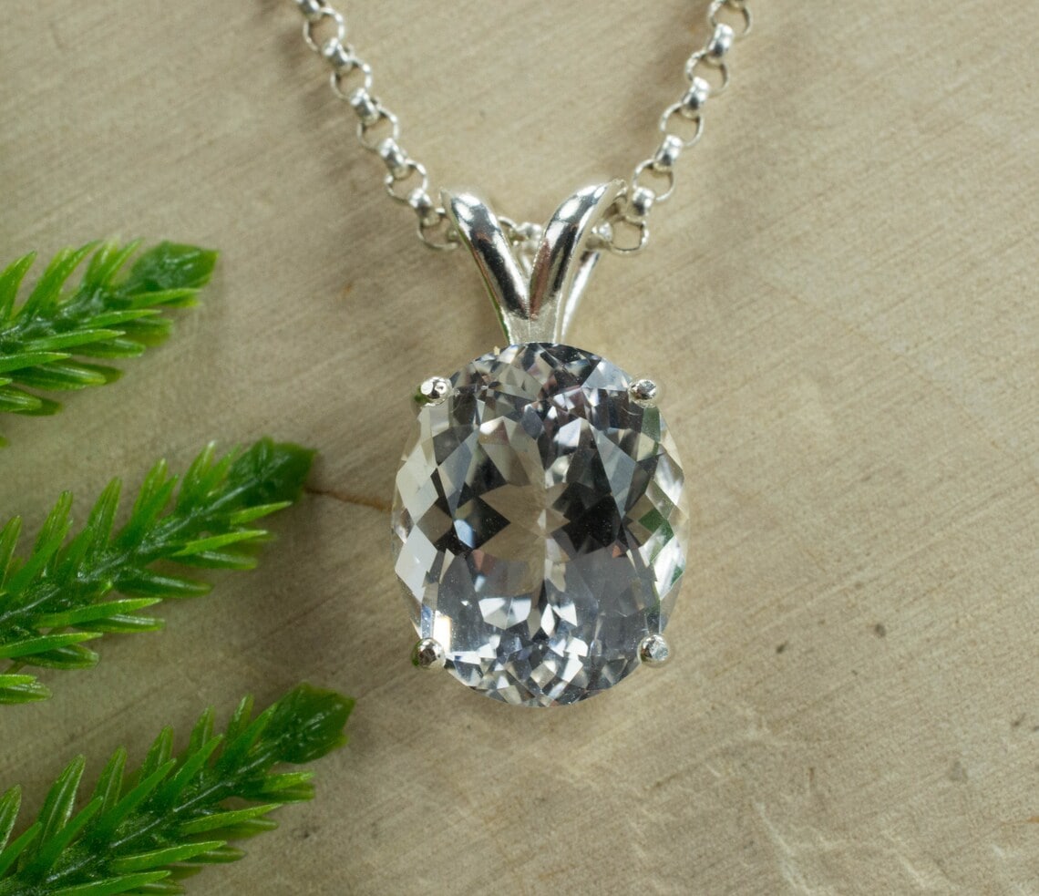 Goshenite Sterling Silver Pendant