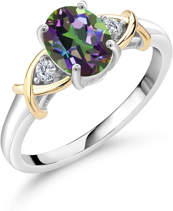 green mystic topaz ring