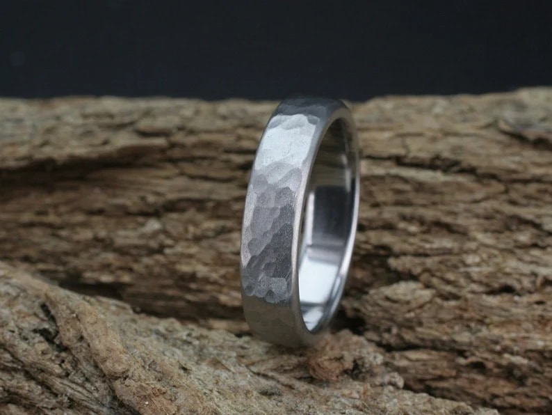Hammered Titanium Ring