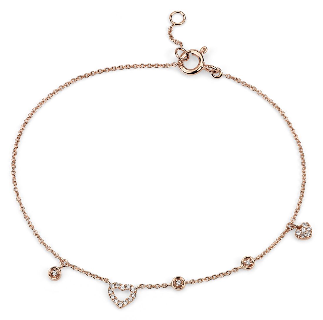 Heart charm bracelet
