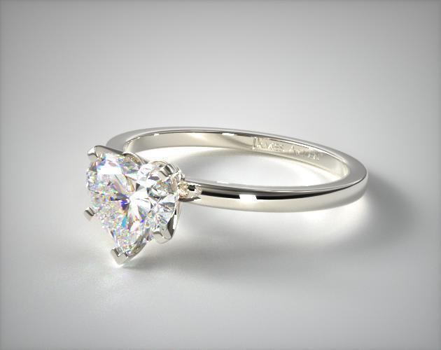 heart shape prong setting engagement ring