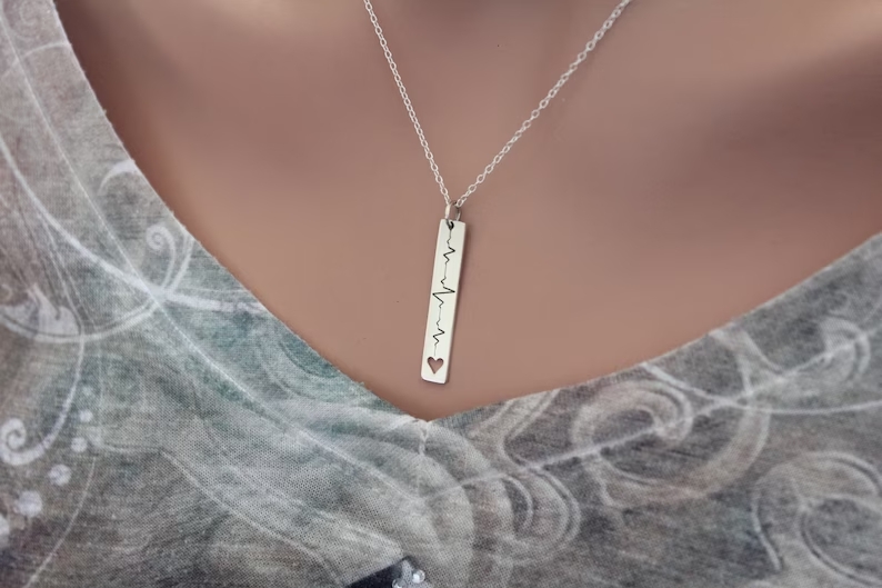Heartbeat Bar Necklace