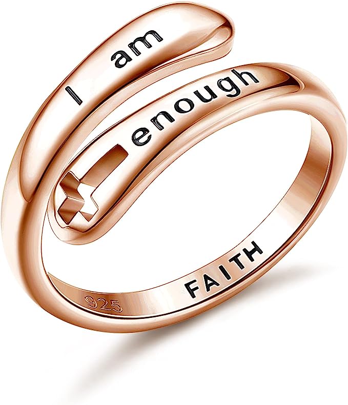i am enough inspirational ring