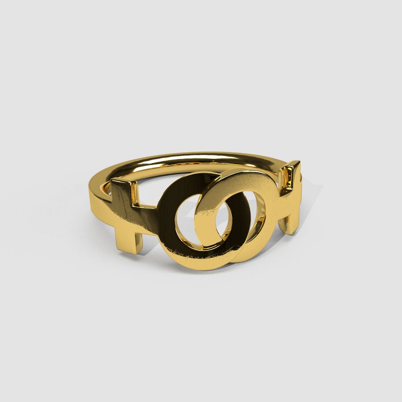interlocked venus lesbian ring