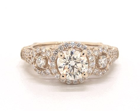 k color vintage engagement ring