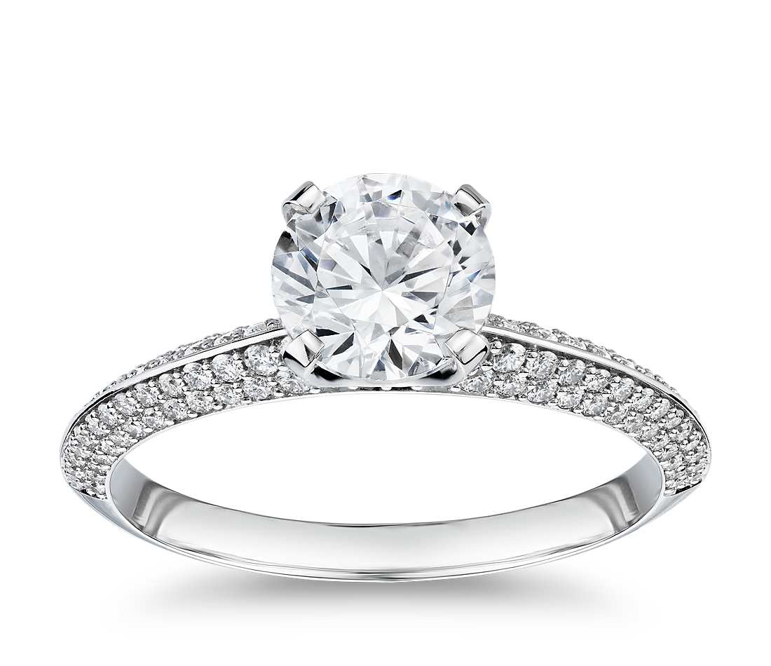 Knife edge engagement ring