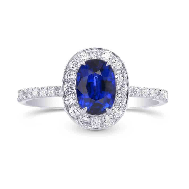 Blue sapphire engagement ring