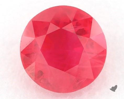 Light red ruby gemstone