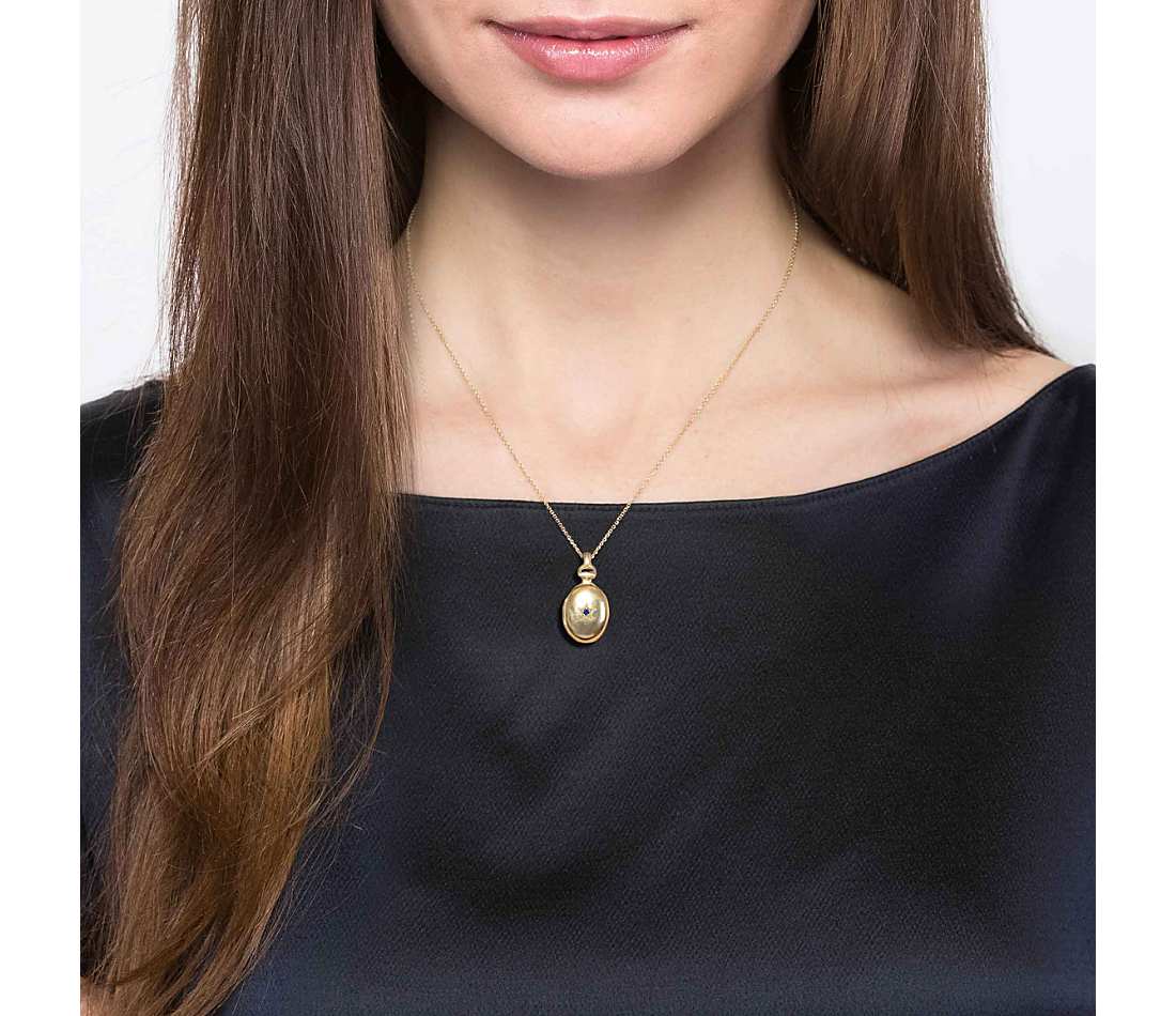 Woman wearing a locket