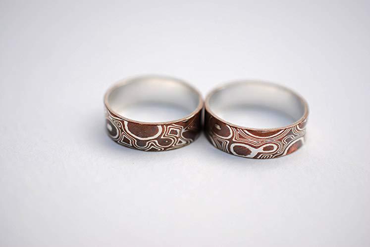Mokume Gane pattern rings