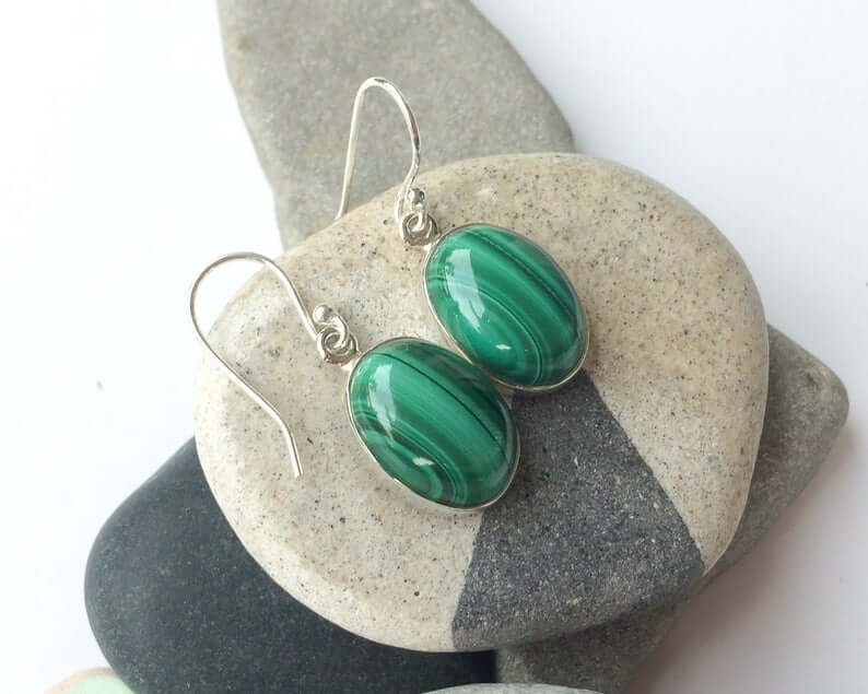 Malachite earrings
