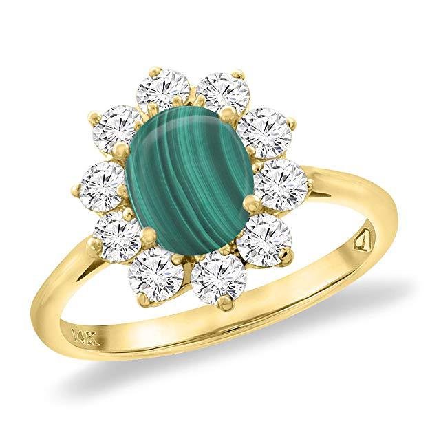 malachite engagement ring