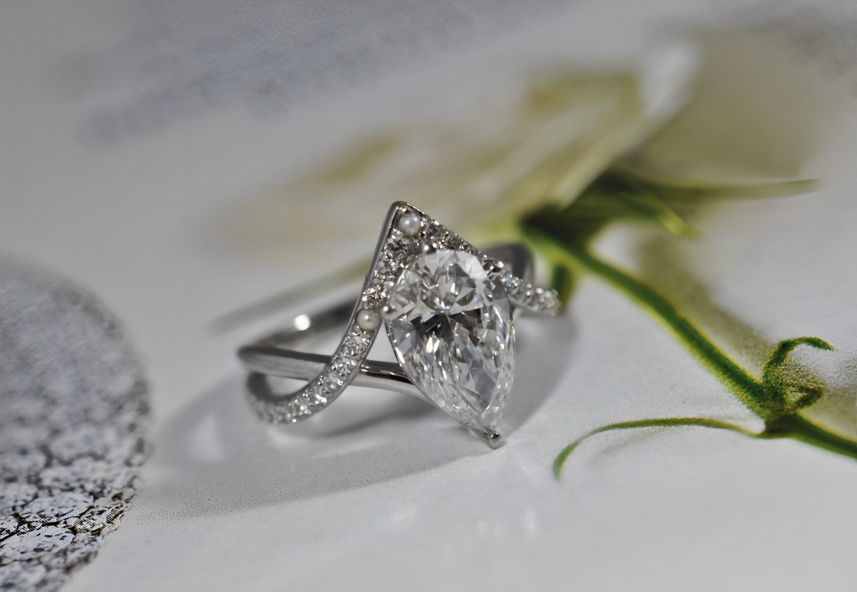 marquees diamond engagement ring