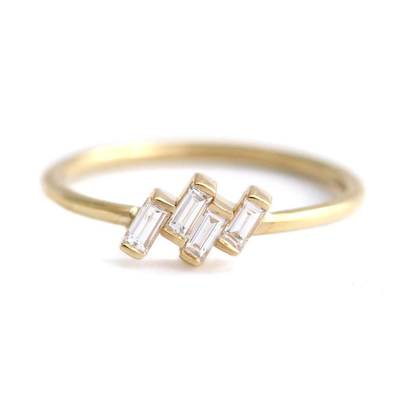 Modern art deco inspired ring
