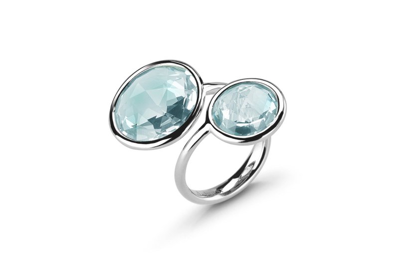 Modern moi-et-toi topaz ring