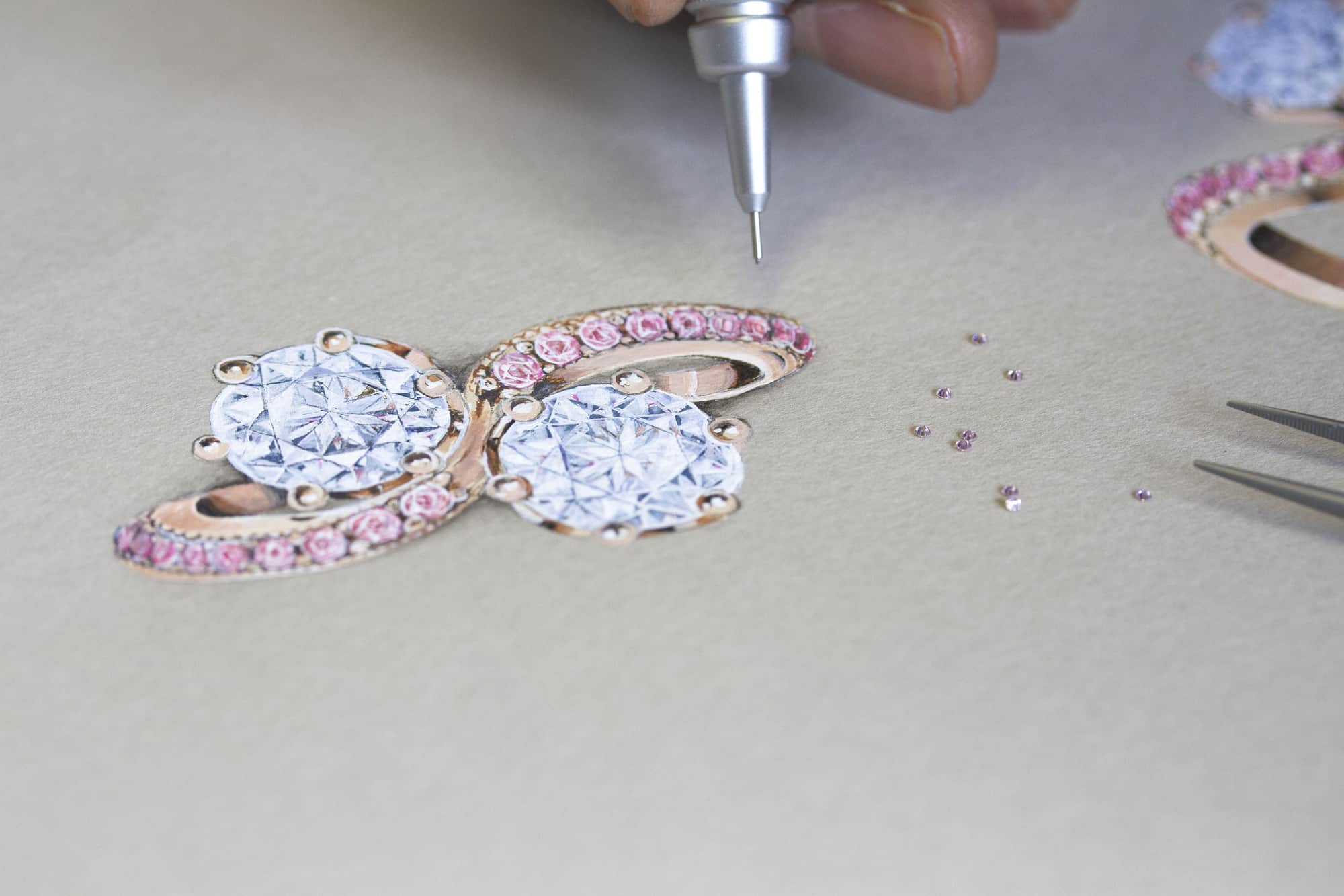moi et toi engagement ring design sketch