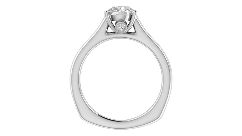 moissanite euro shank engagement ring