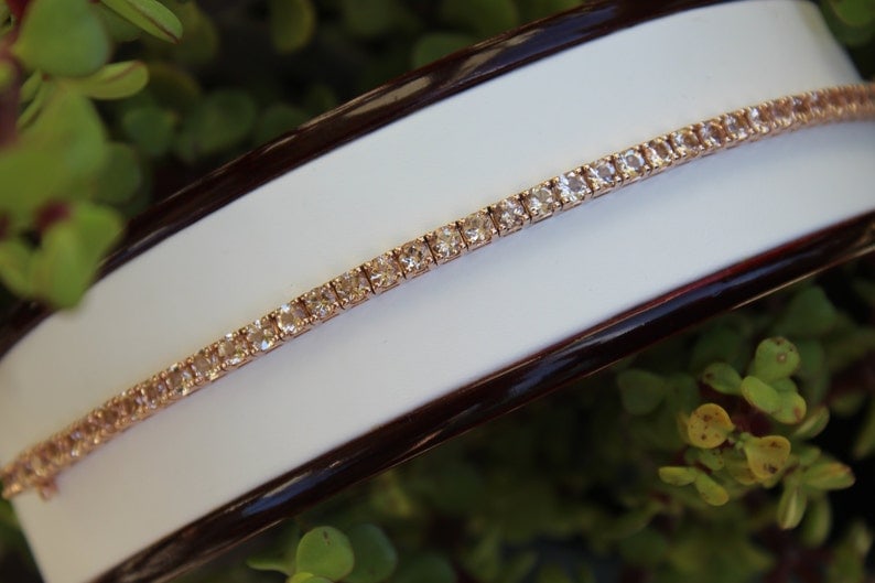 Morganite tennis bracelet