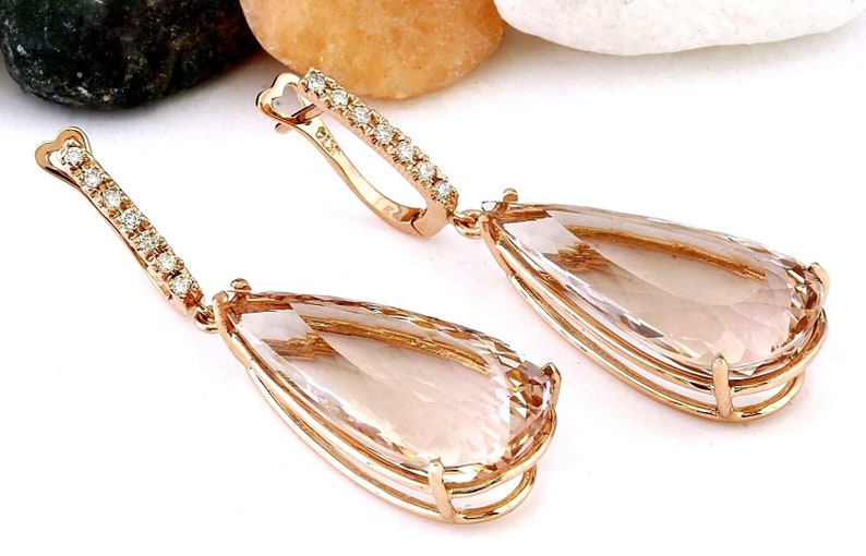 Morganite earrings