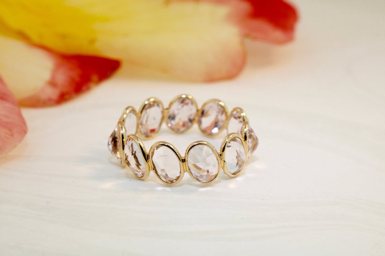 morganite eternity band
