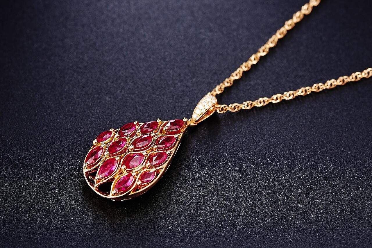 Natural ruby pendant