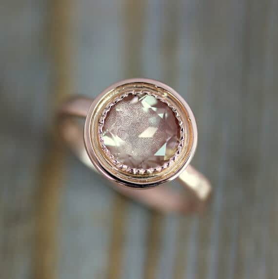 Sunstone engagement ring