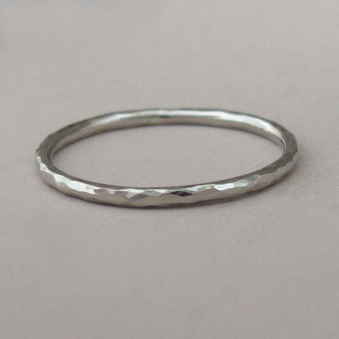 Palladium White Gold Stacking Ring