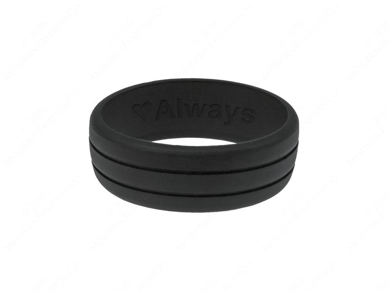 Personalized silicone wedding band