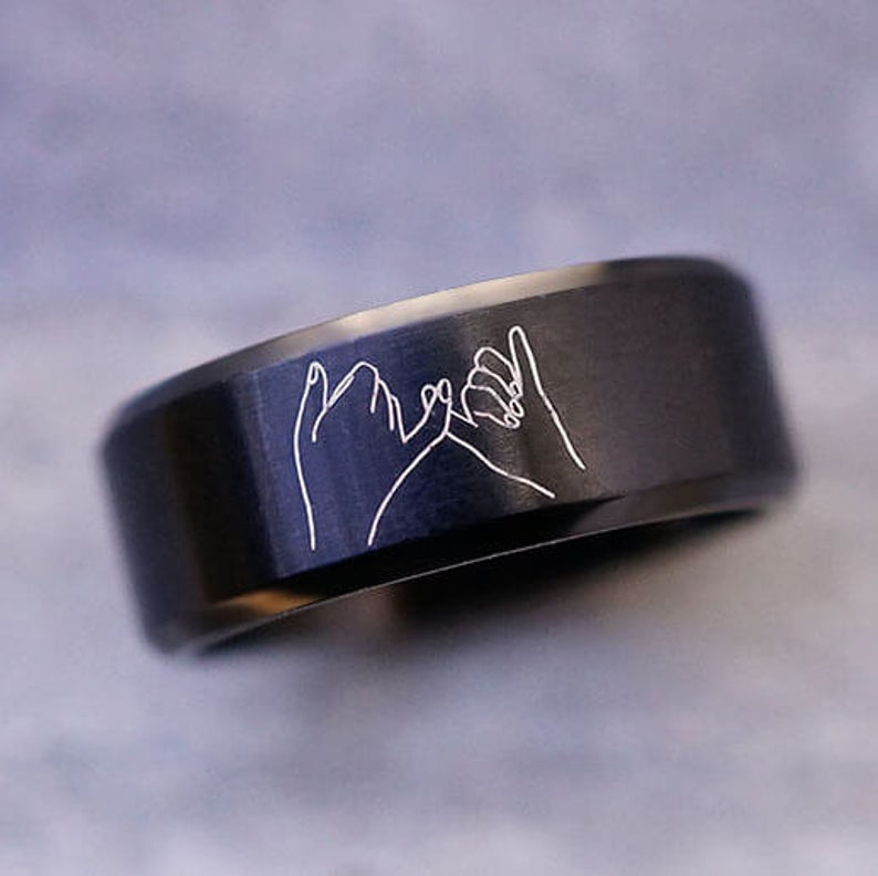 Pinky promise ring for men
