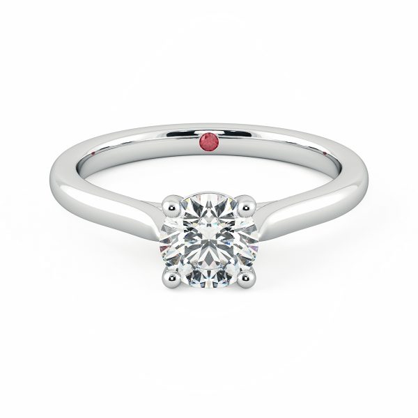 Prong setting diamond ring