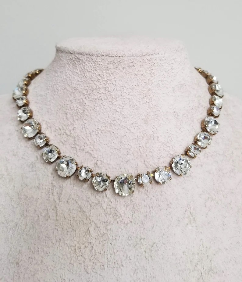 riviere necklace old mine cut