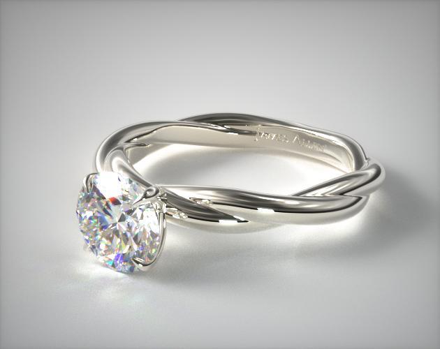 Rope braid engagement ring