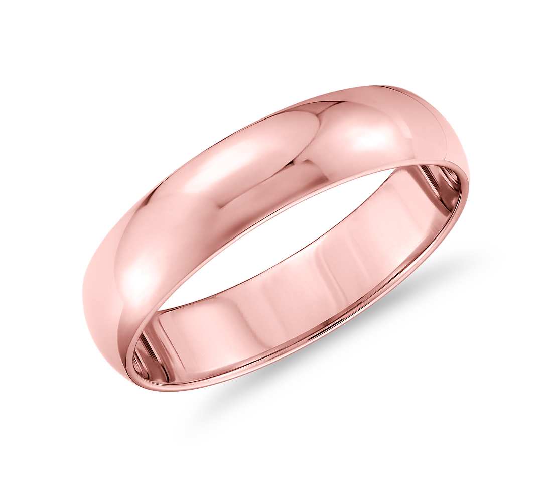 Rose gold wedding band