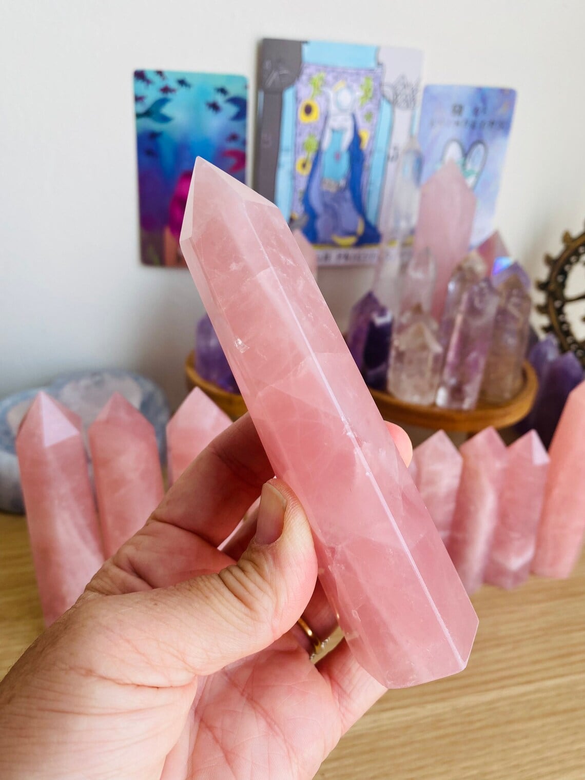 Rose quartz tower