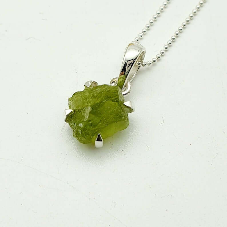 Rough Peridot pendant