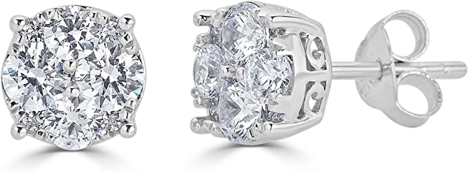 Round Diamond Stud Earrings