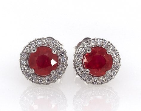 Ruby studs earrings