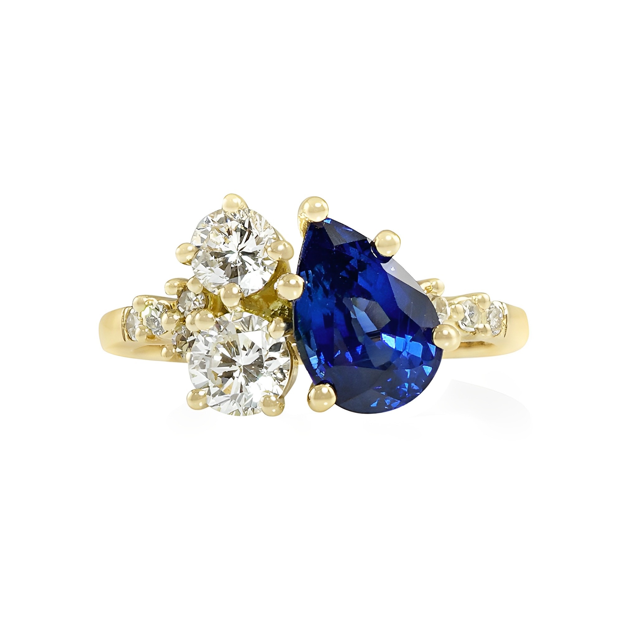 sapphire and diamond engagement ring