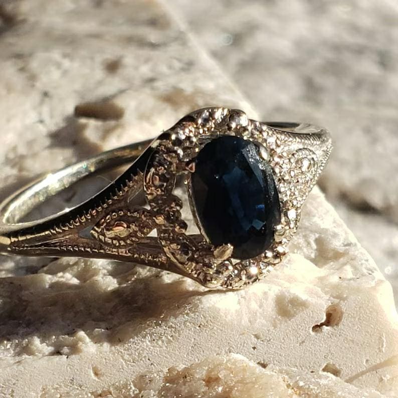 Sapphire and Diamond Ring
