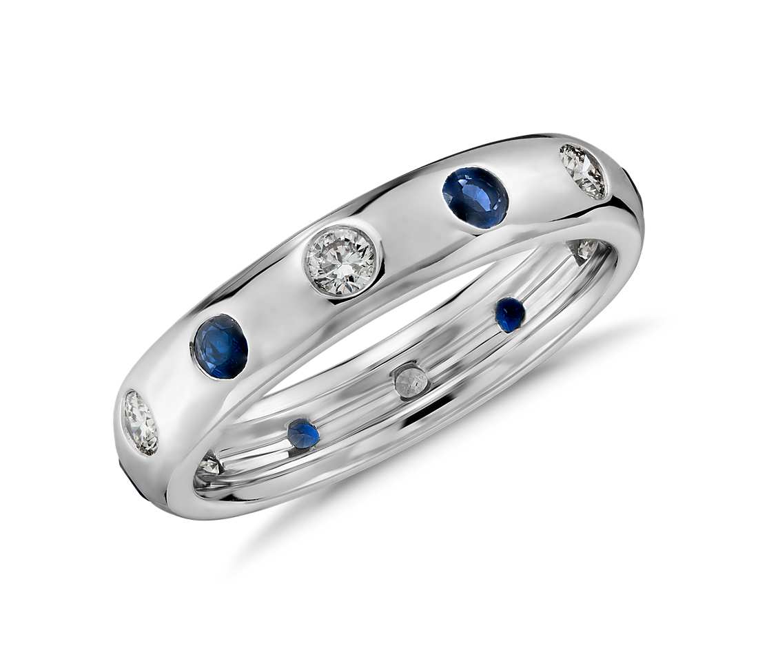 sapphire diamond gyspy setting