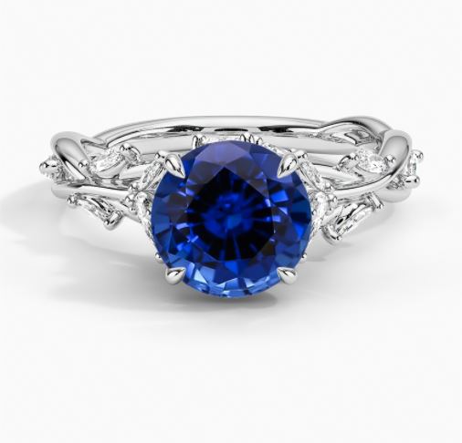 Sapphire unique setting ring