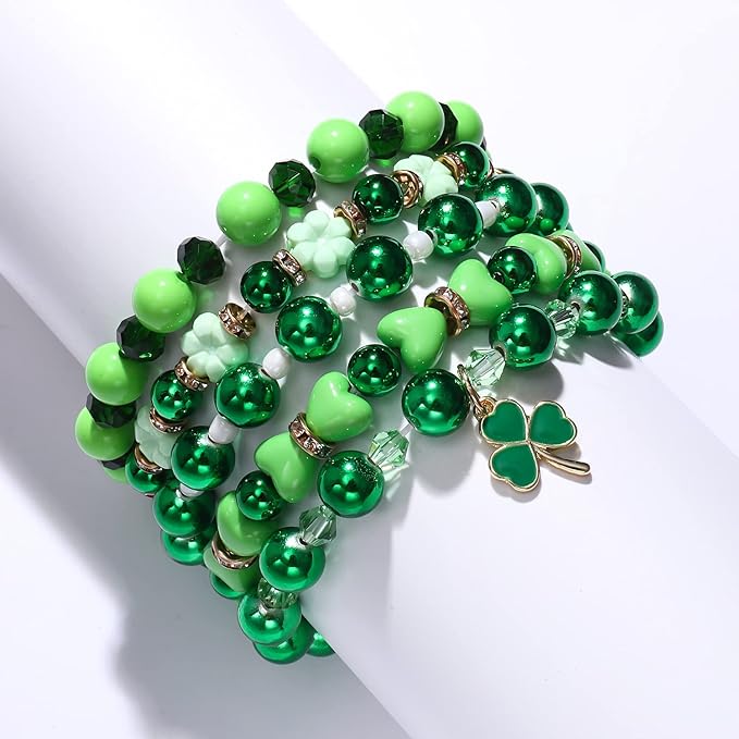 shamrock beaded bracelet