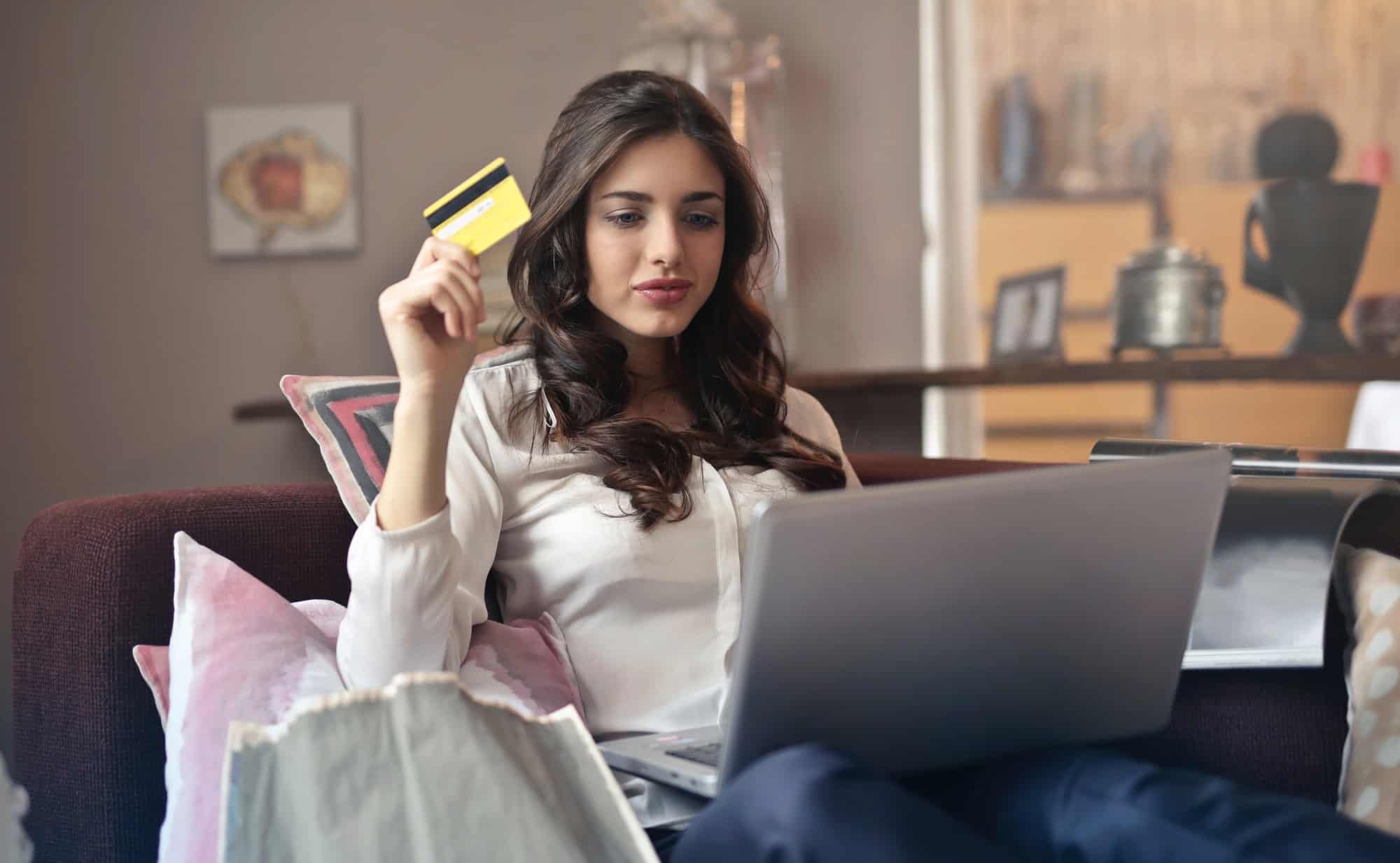 Girl shopping gemstone online