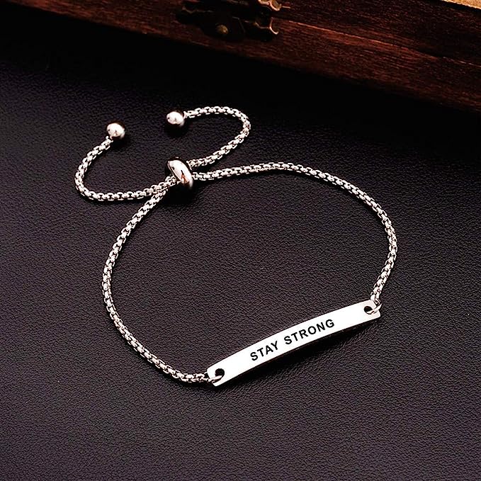 stay strong silver bracelet