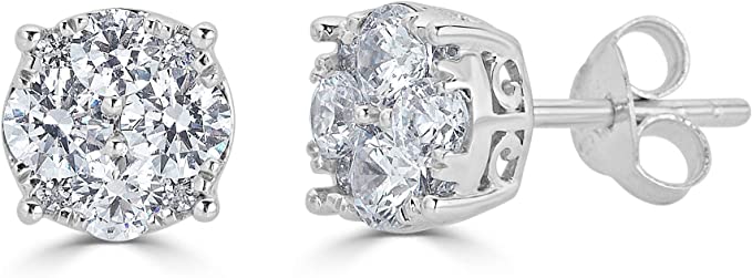sterling silver diamond stud earrings for men