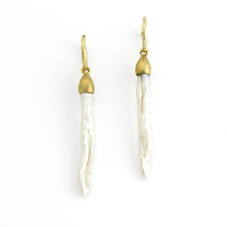 stick pearls earrings