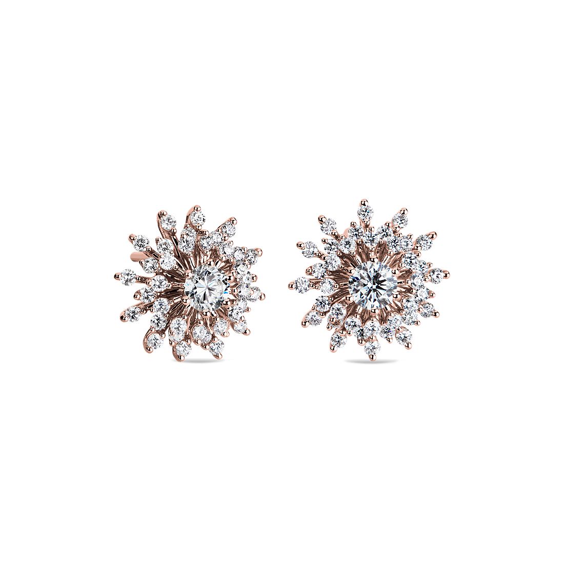 Sunburst Diamond Stud Earrings