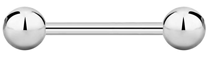 Surgical stainless steel straight barbell rook piercing jewelry