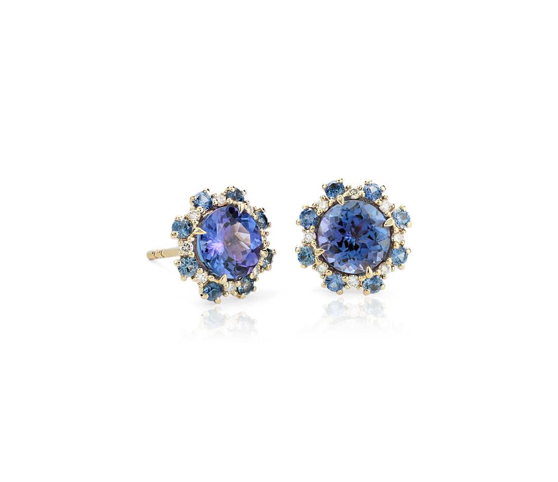 Tanzanite studs