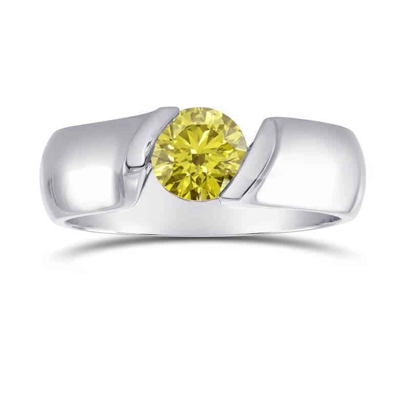 Yellow diamond engagement ring from leibish